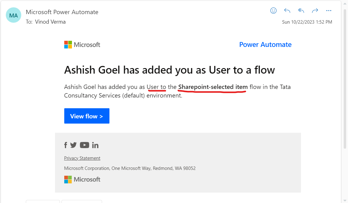 Share the Power Automate flows