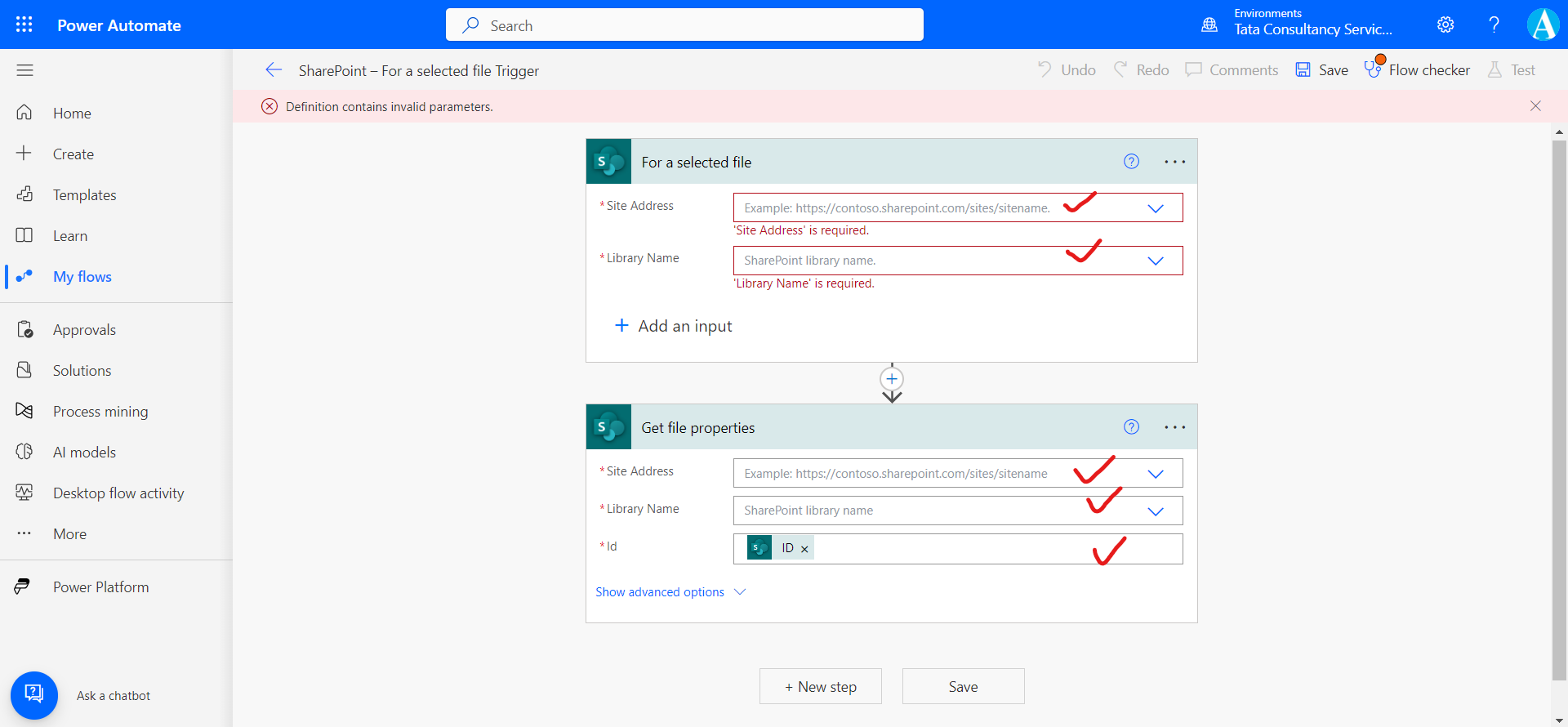 SharePoint – For a selected file Trigger SharePoint – For a selected file Trigger