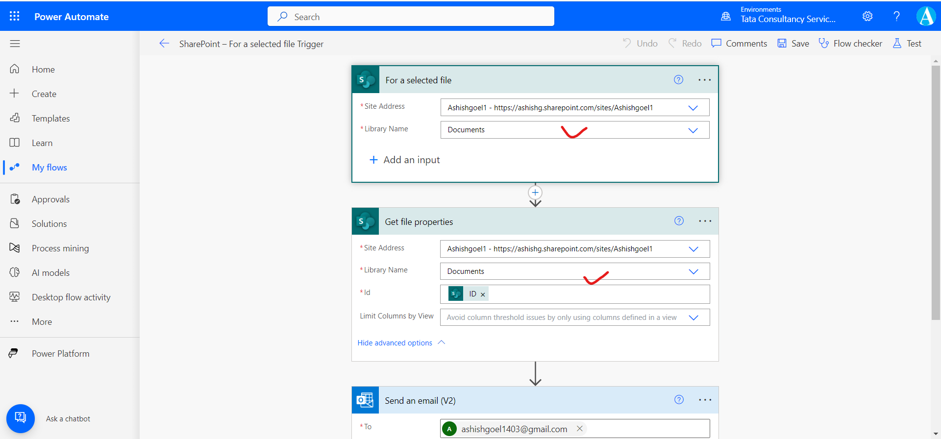 SharePoint – For a selected file Trigger SharePoint – For a selected file Trigger