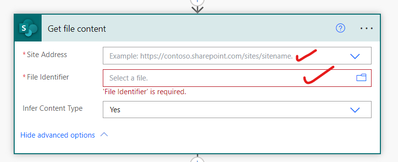 SharePoint – For a selected file Trigger SharePoint – For a selected file Trigger