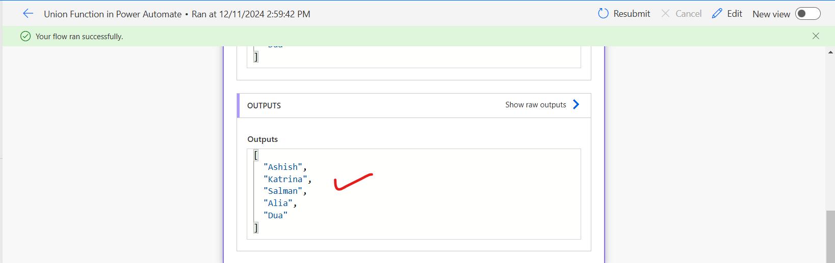 union function in Power Automate union function in Power Automate