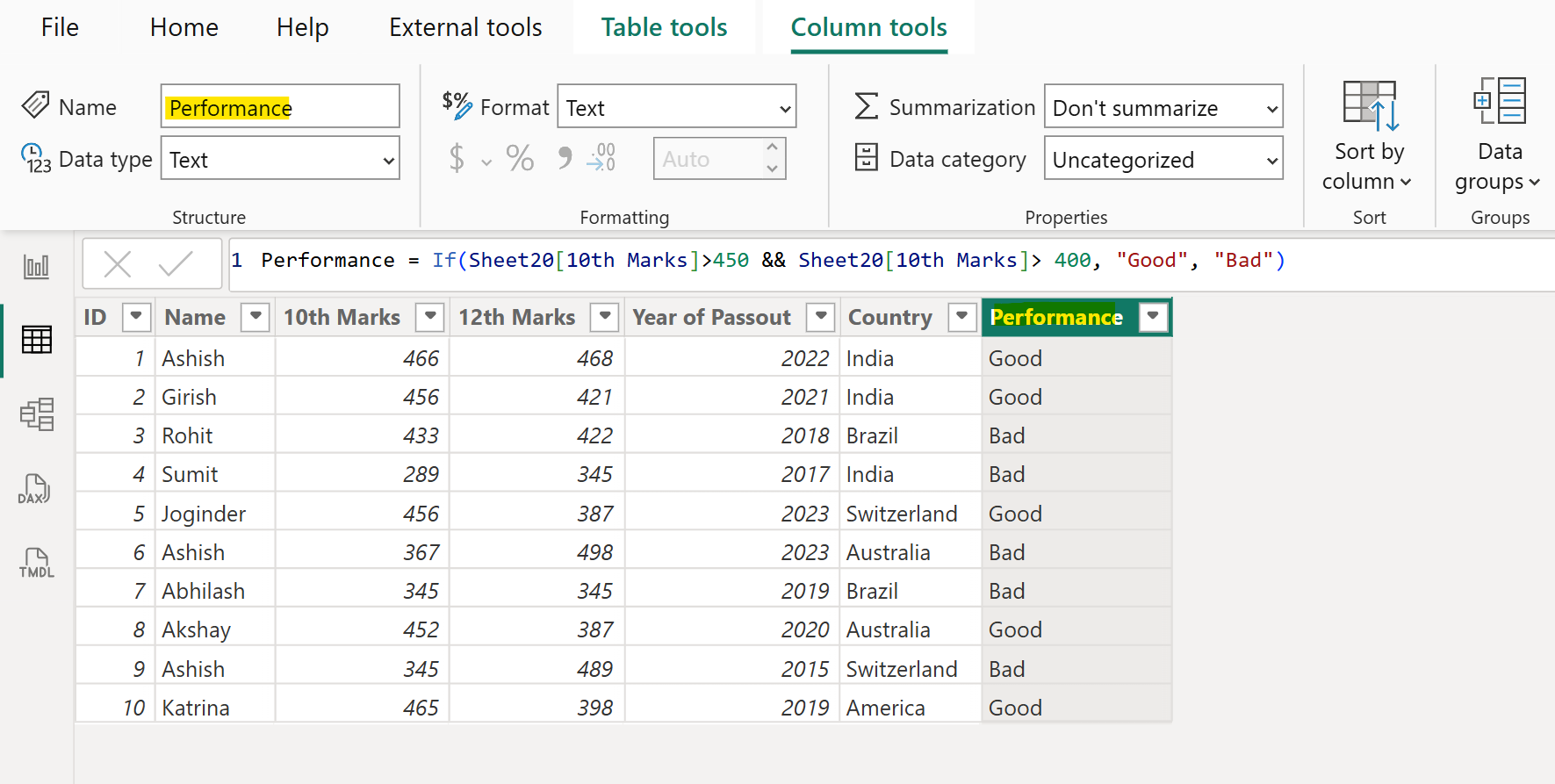 && Logical operator in dax in Power BI