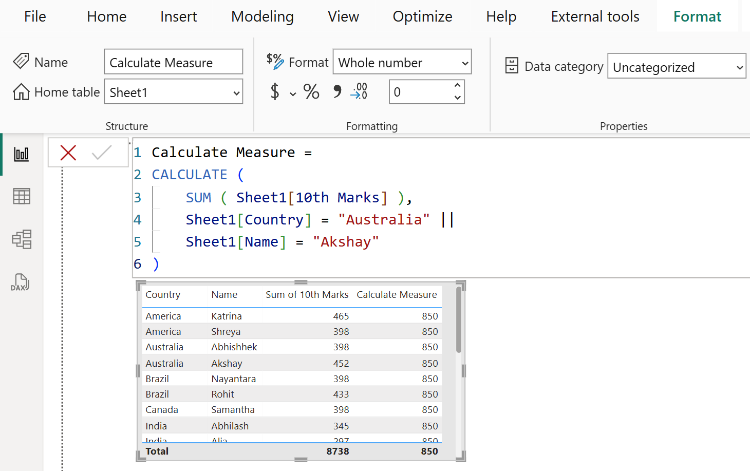 CALCULATE DAX function in Power BI CALCULATE DAX function in Power BI