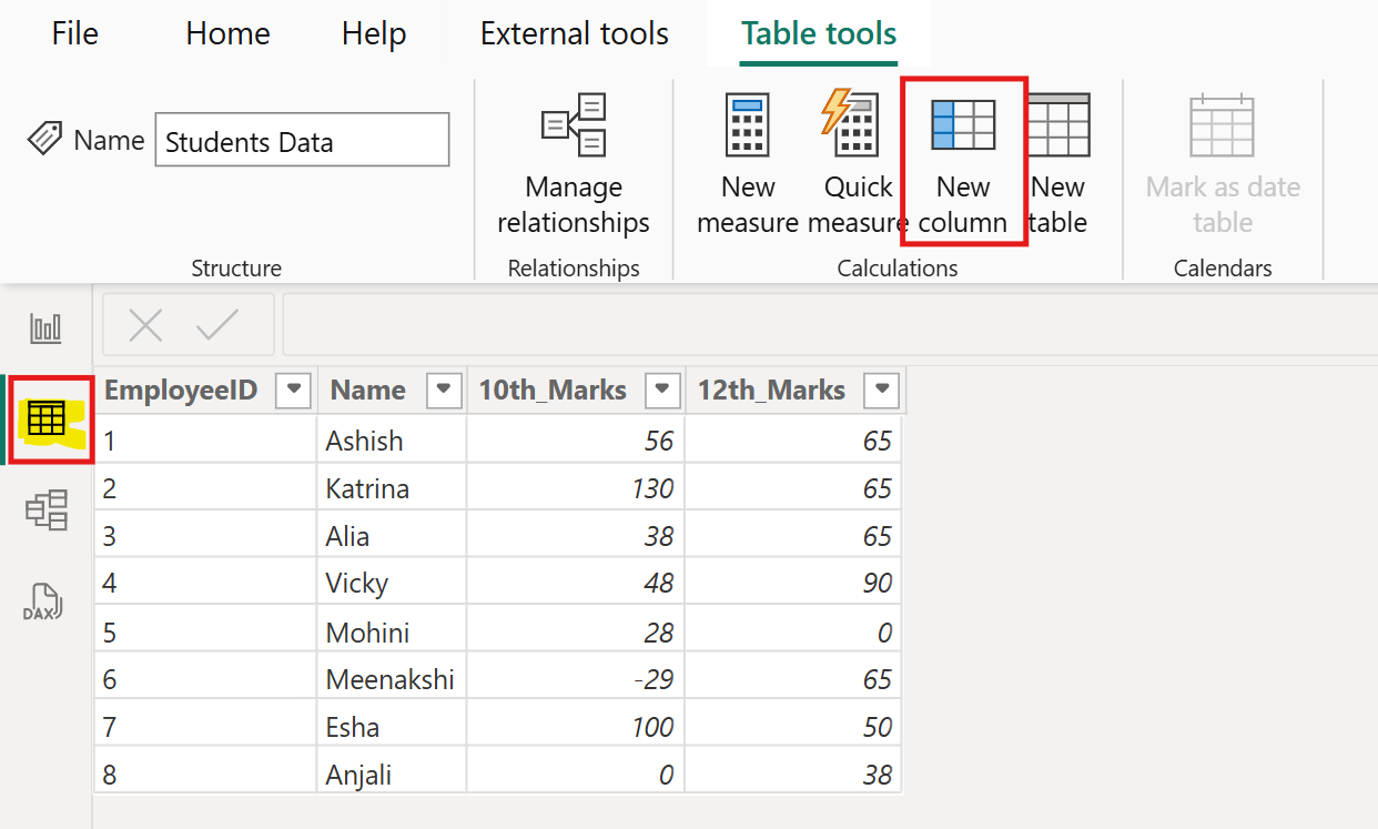 Calculated columns in Power BI
