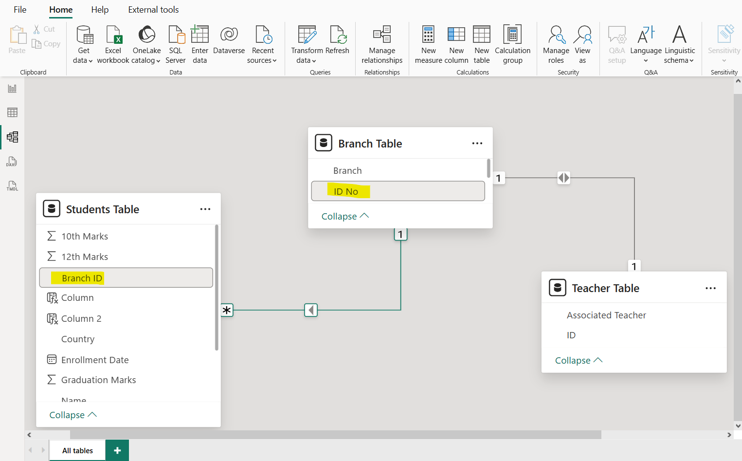 CROSSFILTER dax function in Power BI