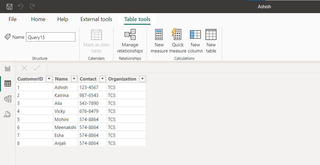 EXCEPT dax function in Power BI