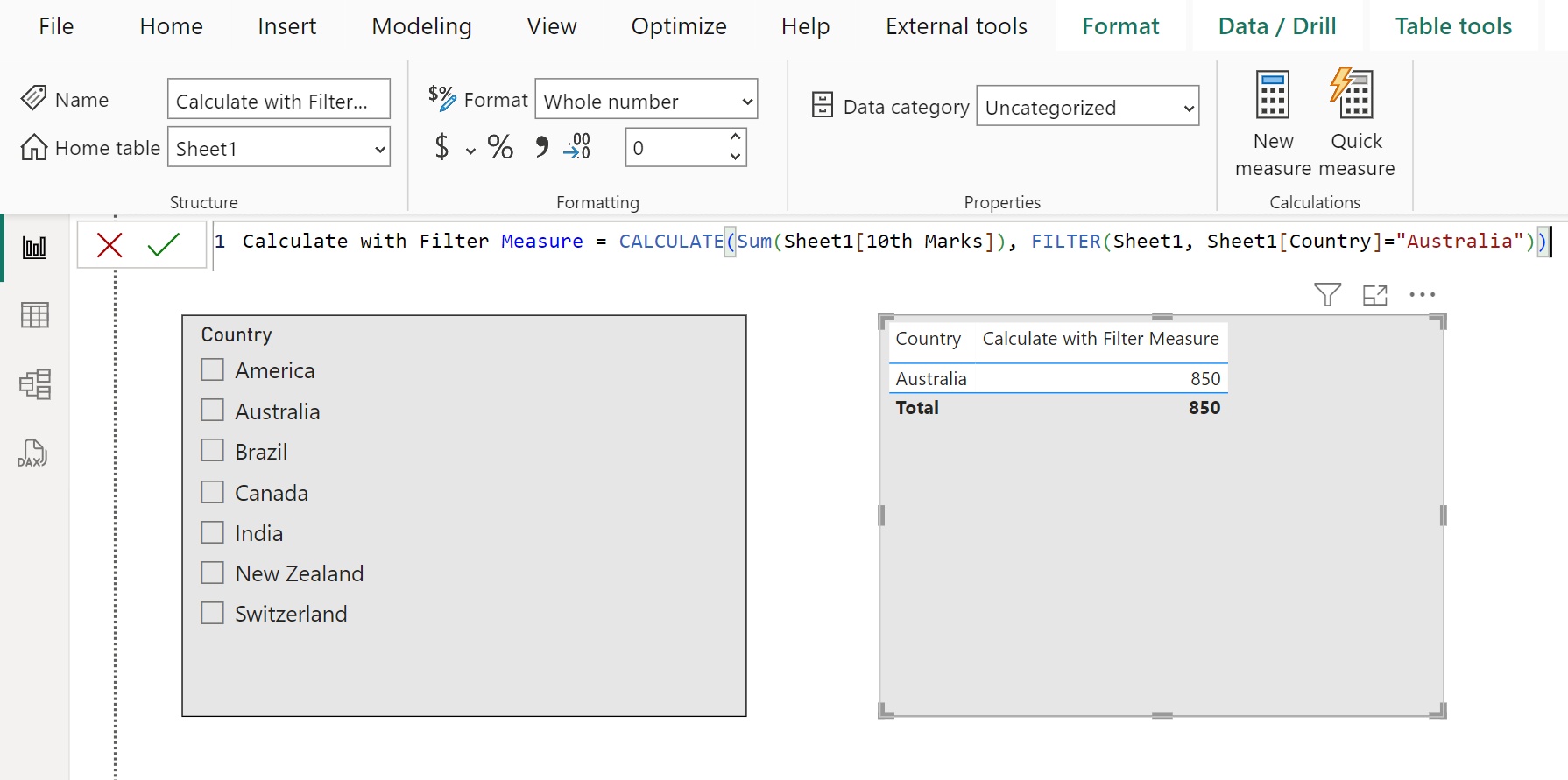 FILTER dax function in Power BI FILTER dax function in Power BI
