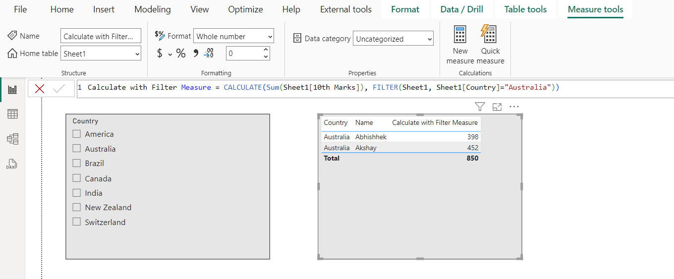 FILTER dax function in Power BI FILTER dax function in Power BI