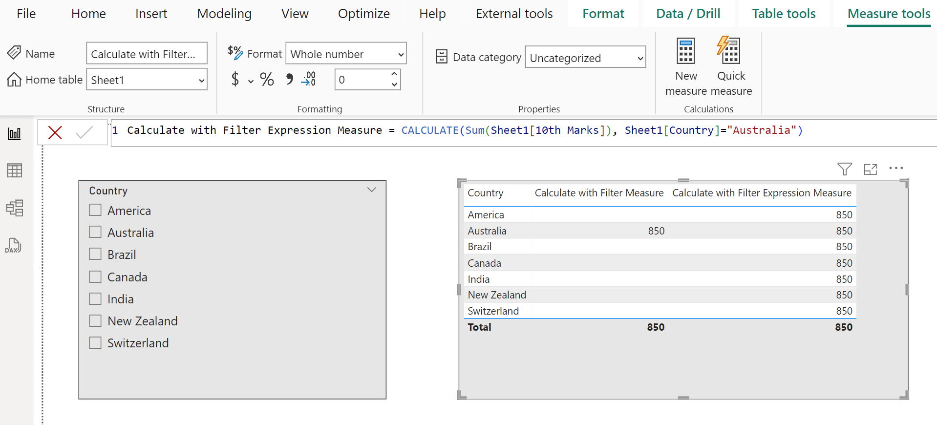FILTER dax function in Power BI FILTER dax function in Power BI