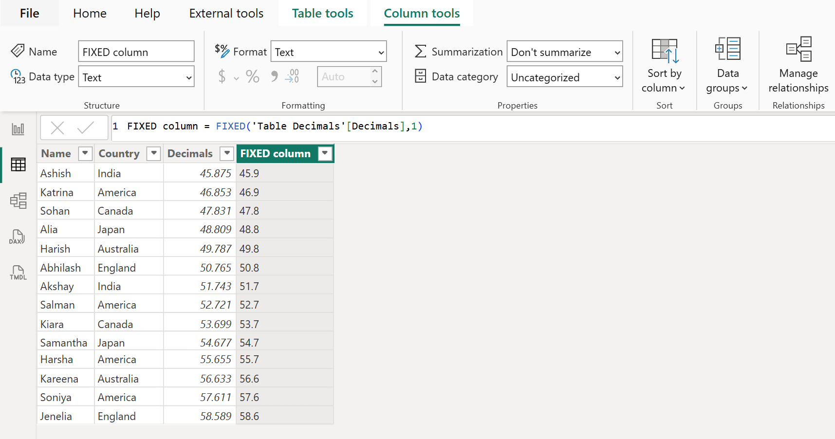 FIXED DAX function in Power BI