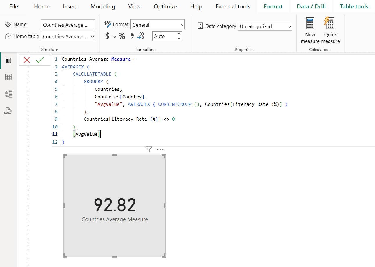 GROUPBY DAX function in Power BI