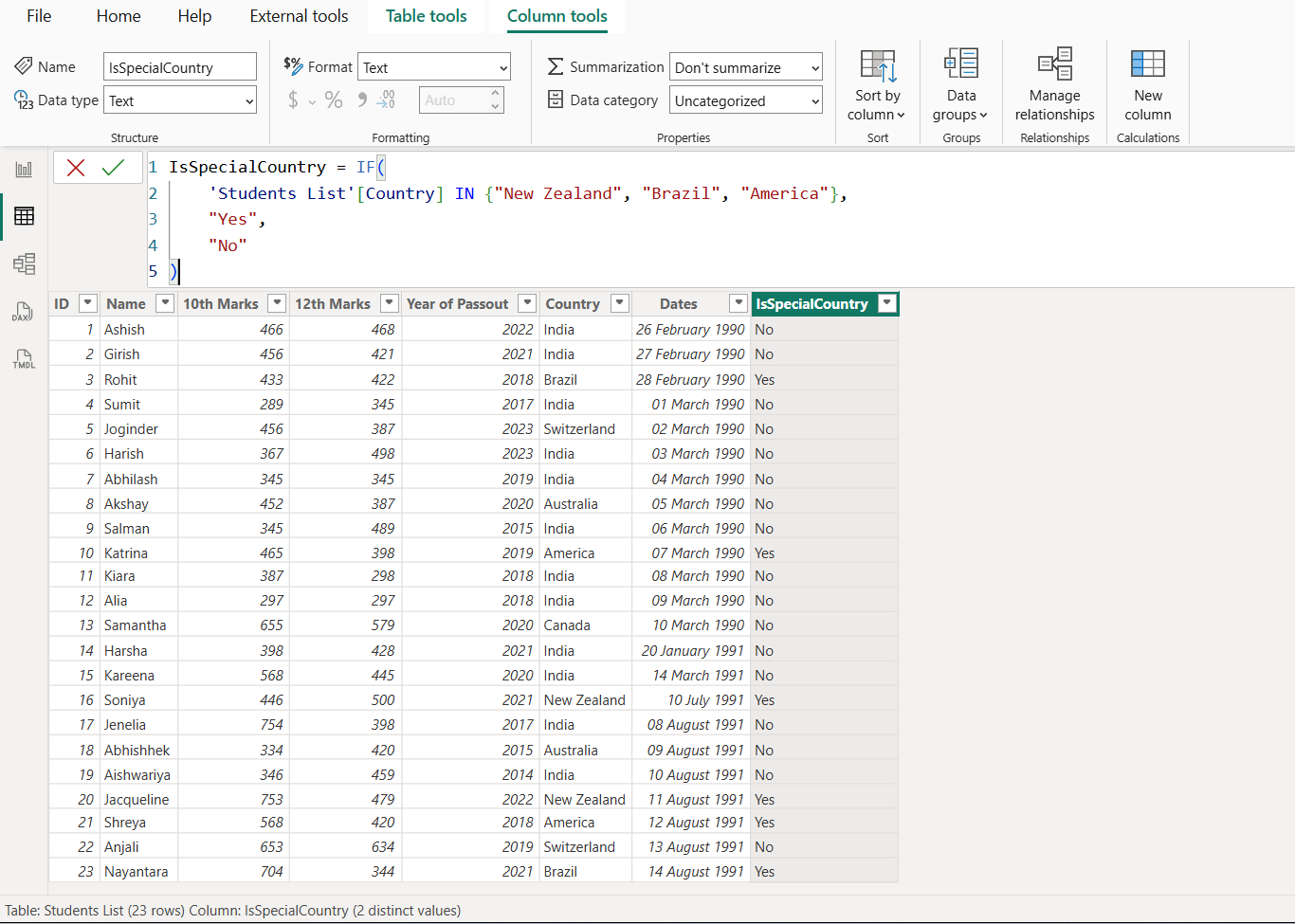 IN DAX operator in Power BI IN DAX operator in Power BI