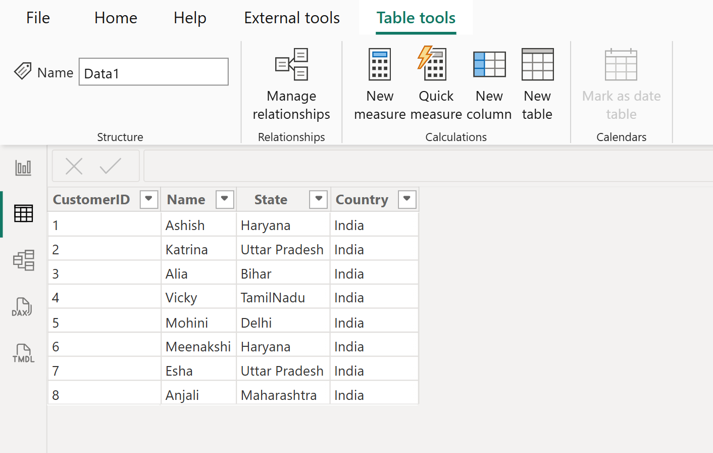 INTERSECT dax function in Power BI