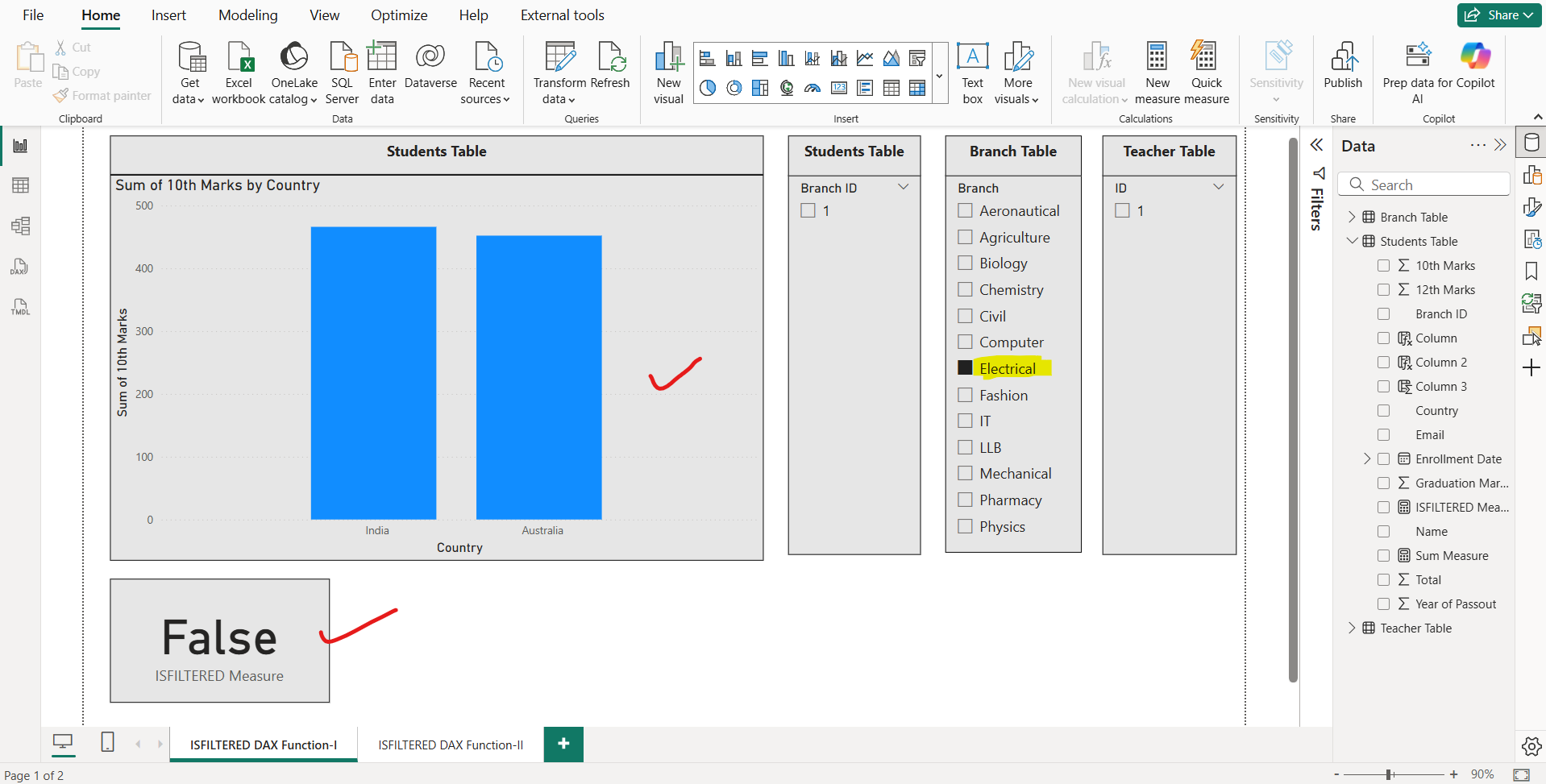 ISFILTERED DAX Function in Power BI
