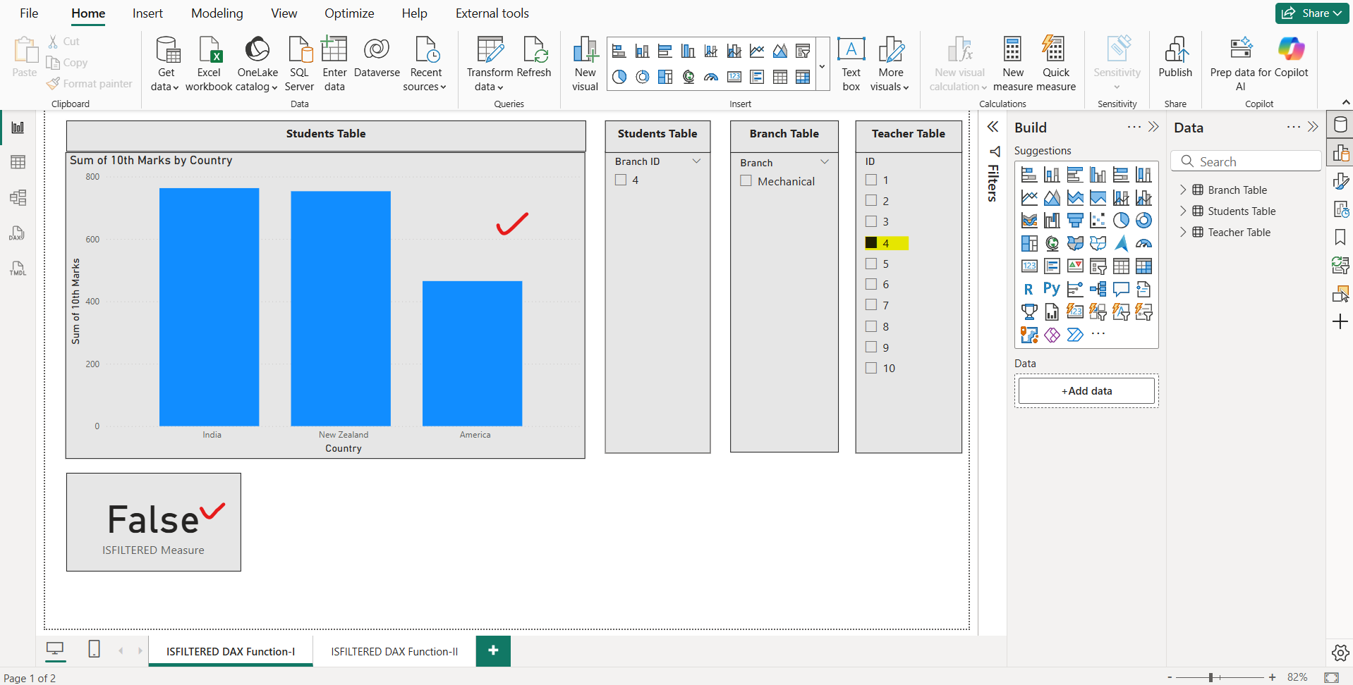 ISFILTERED DAX Function in Power BI
