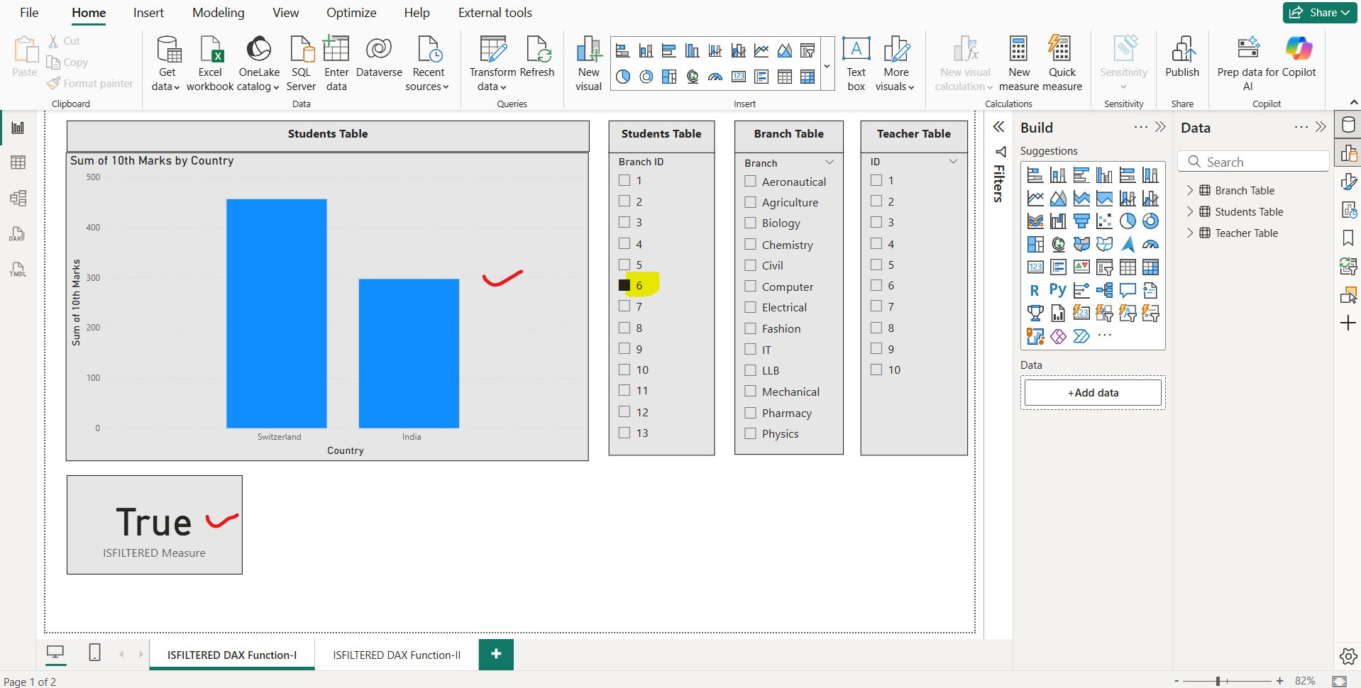 ISFILTERED DAX Function in Power BI