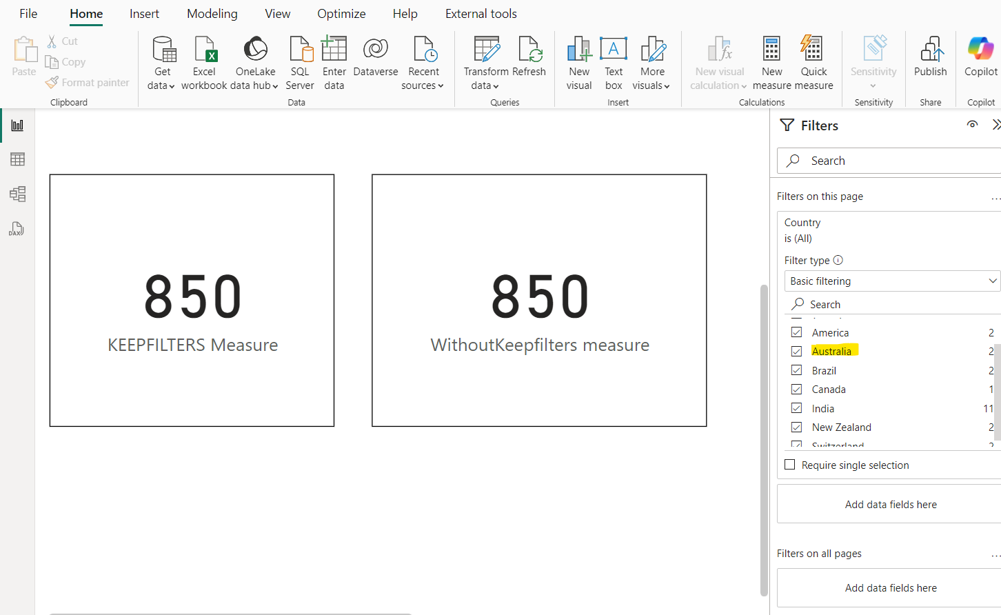 KEEPFILTERS dax function in Power BI KEEPFILTERS dax function in Power BI