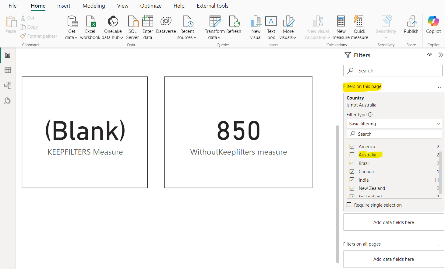 KEEPFILTERS dax function in Power BI KEEPFILTERS dax function in Power BI