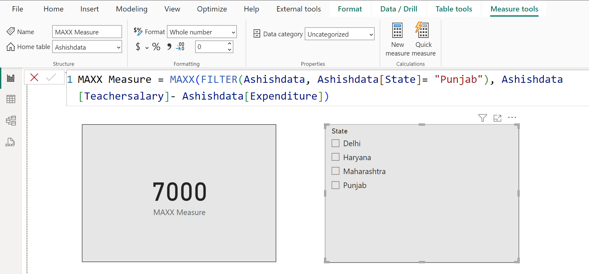 MAXX DAX function in Power BI