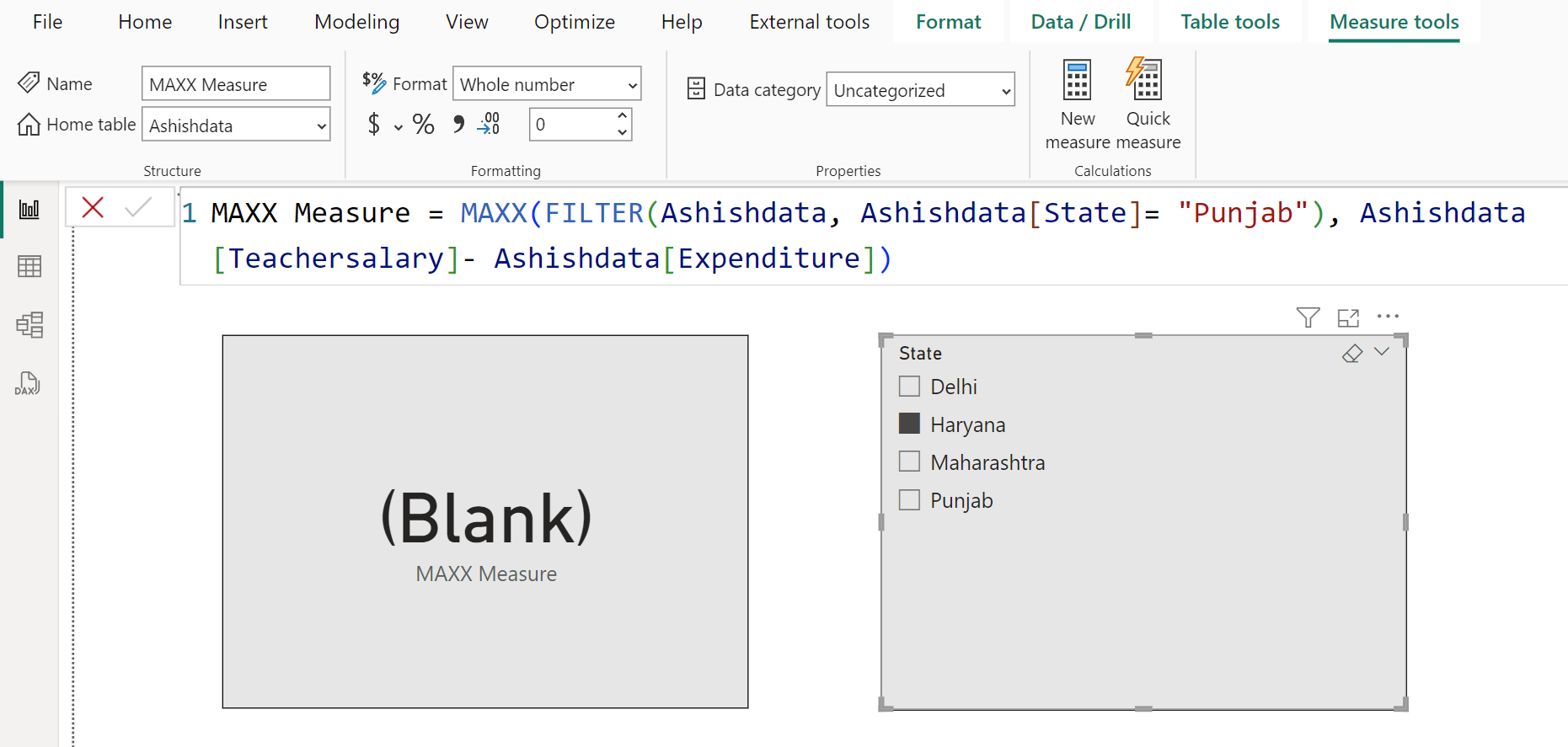 MAXX DAX function in Power BI