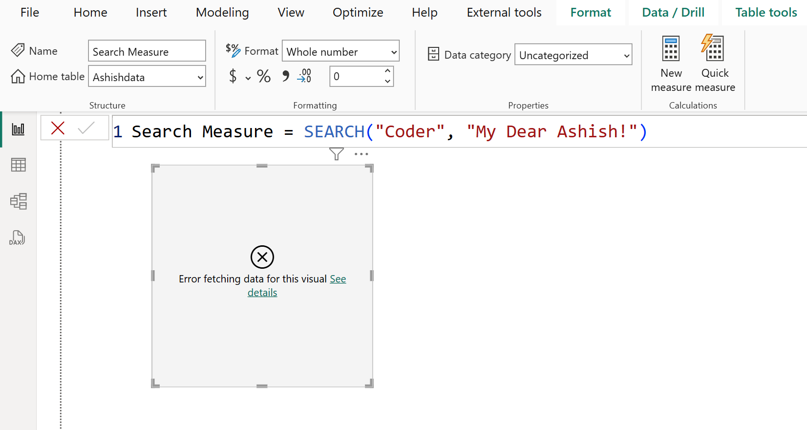 SEARCH dax function in Power BI
