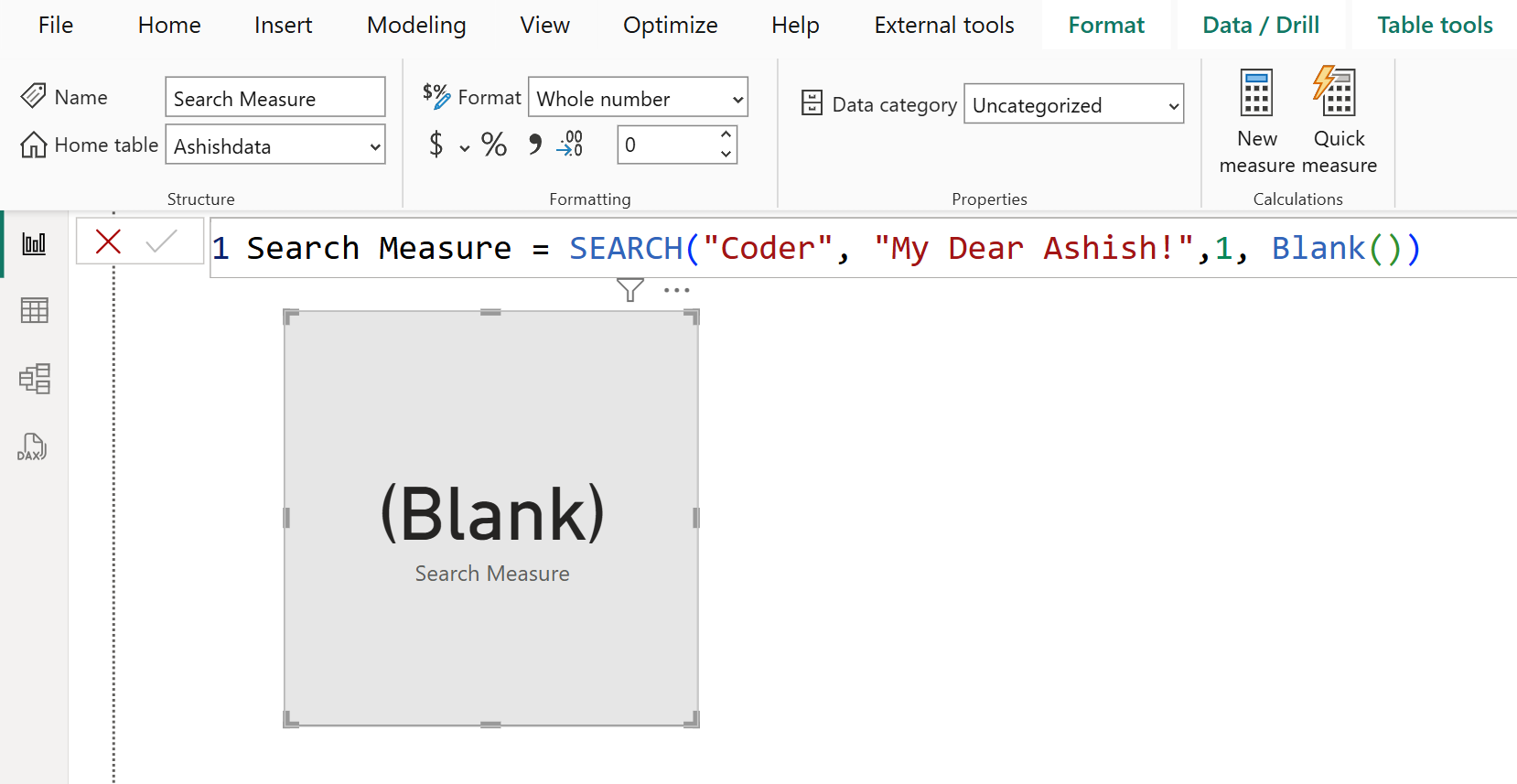 SEARCH dax function in Power BI