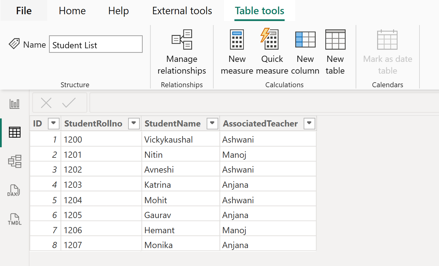 TOCSV DAX Function in Power BI