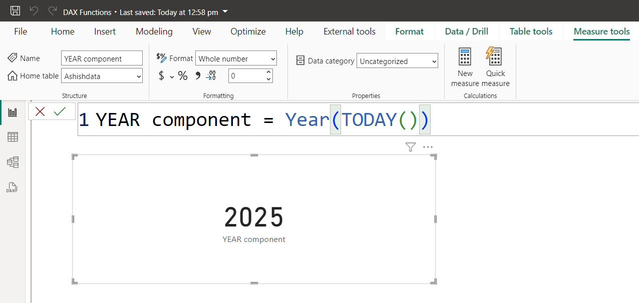 TODAY dax function in Power BI