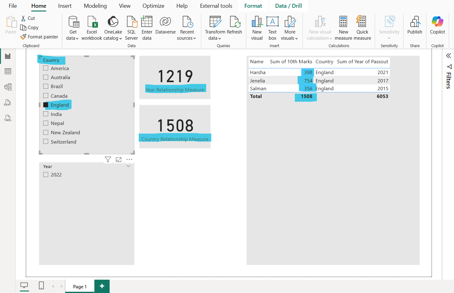 USERELATIONSHIP dax function in Power BI