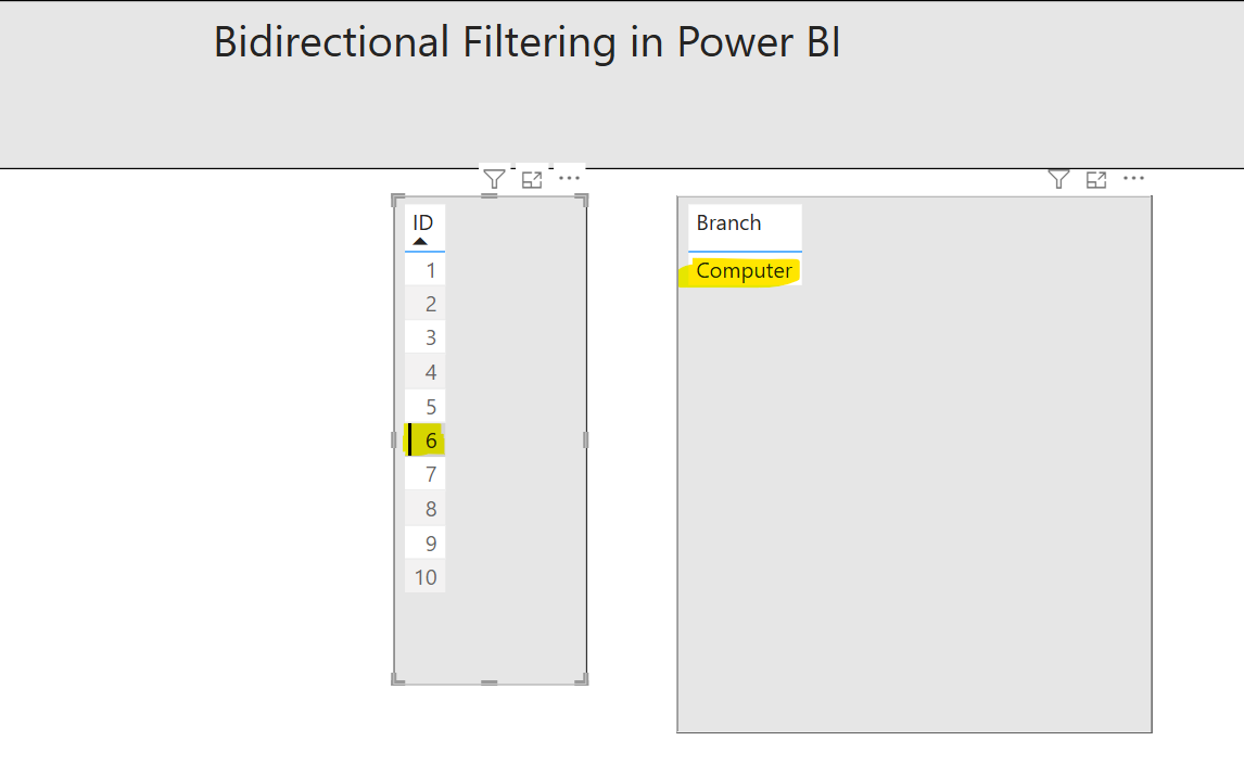Bidirectional Filtering in Power BI