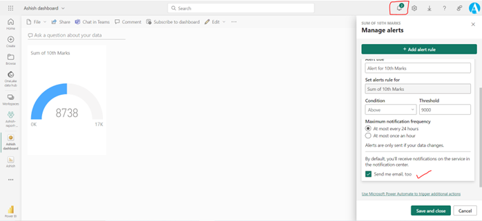 Alerts in Power BI Service Alerts in Power BI Service