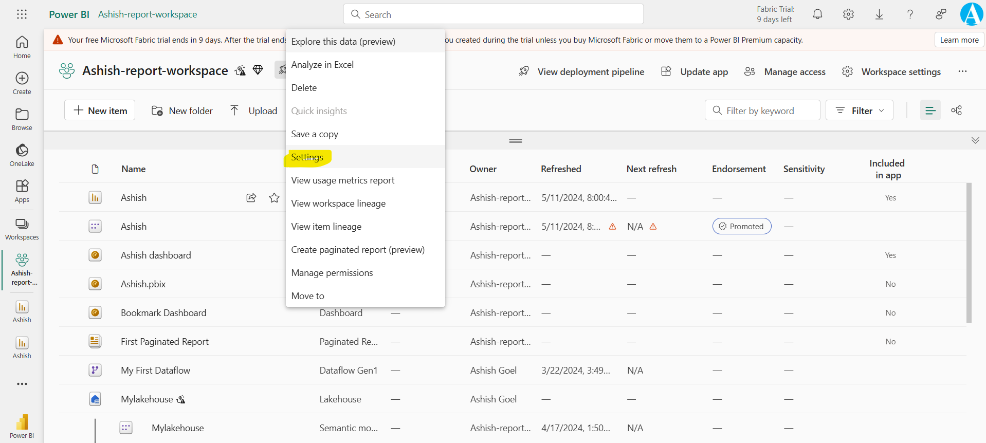Set contact information for reports and dashboards in the Power BI service Set contact information for reports and dashboards in the Power BI service