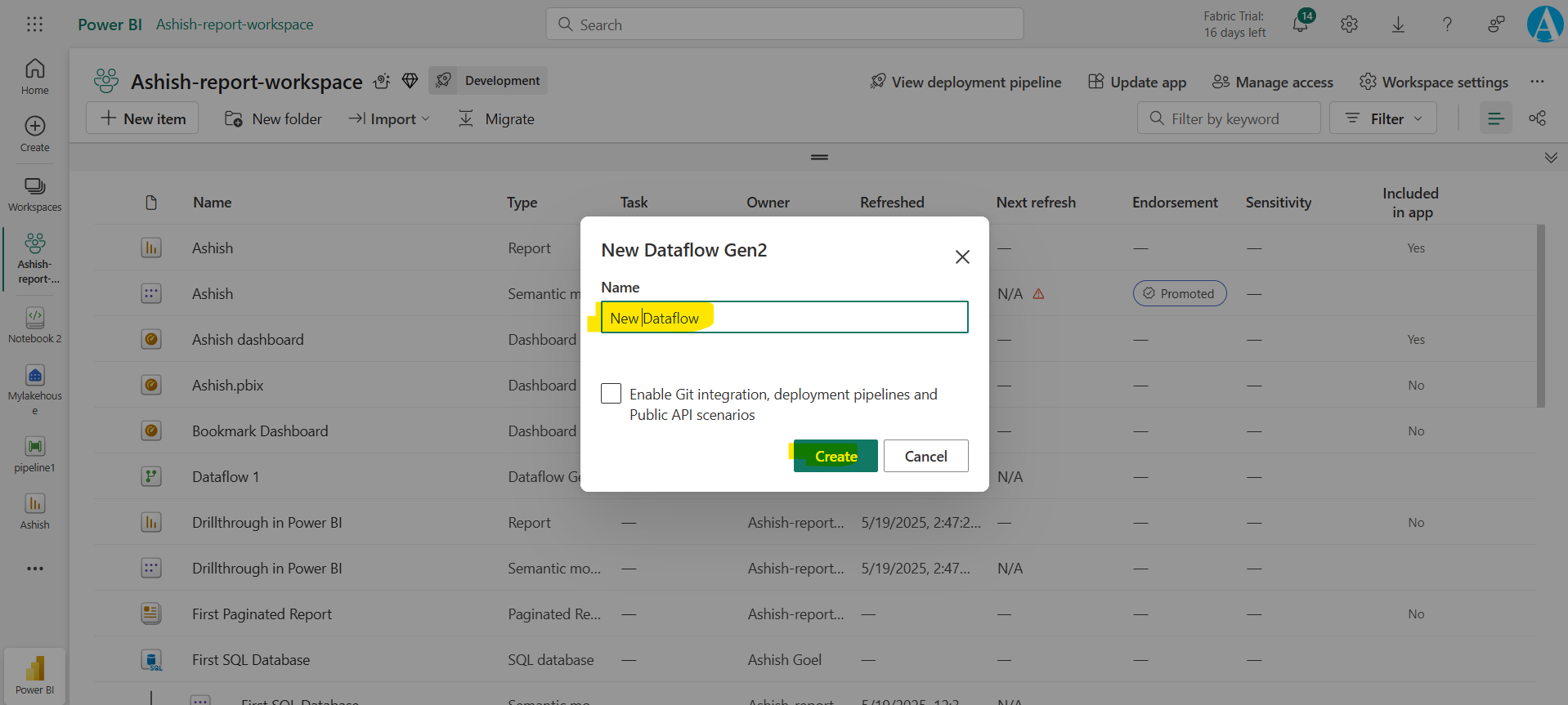 Dataflow in Power BI Service