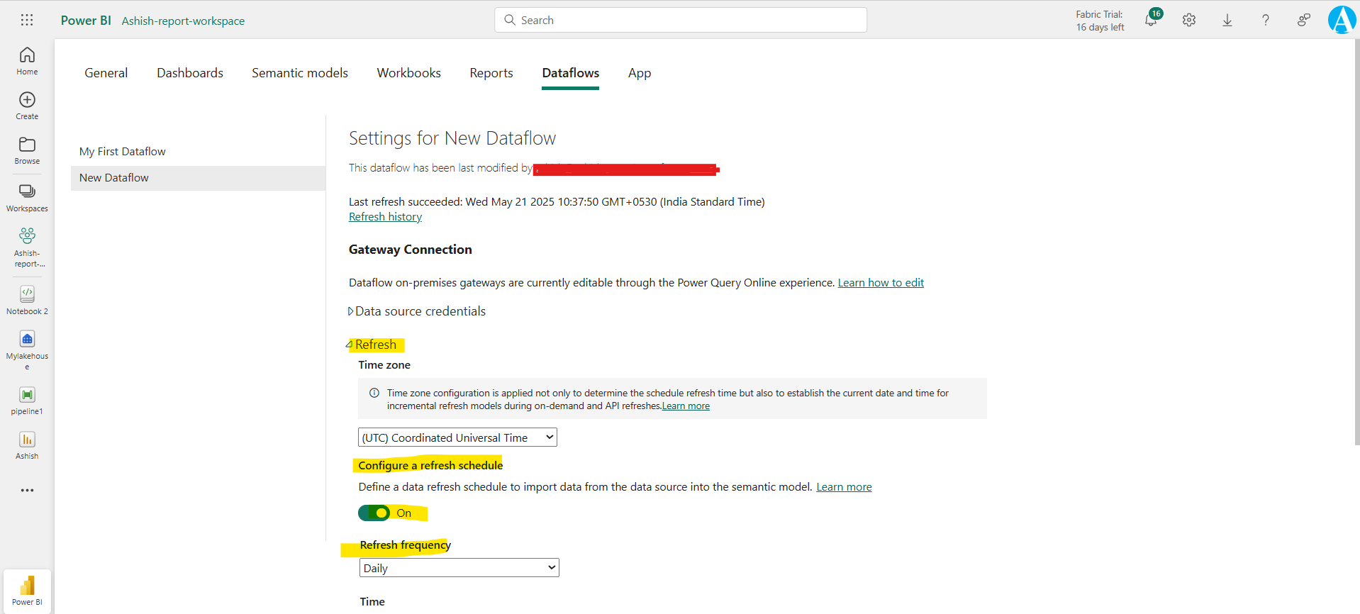 Dataflow in Power BI Service