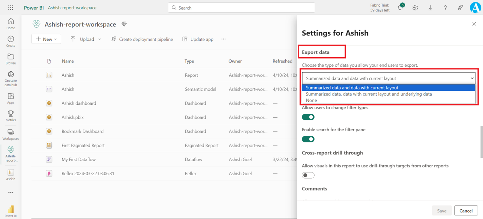 Export data from report and dashboard Export data from report and dashboard