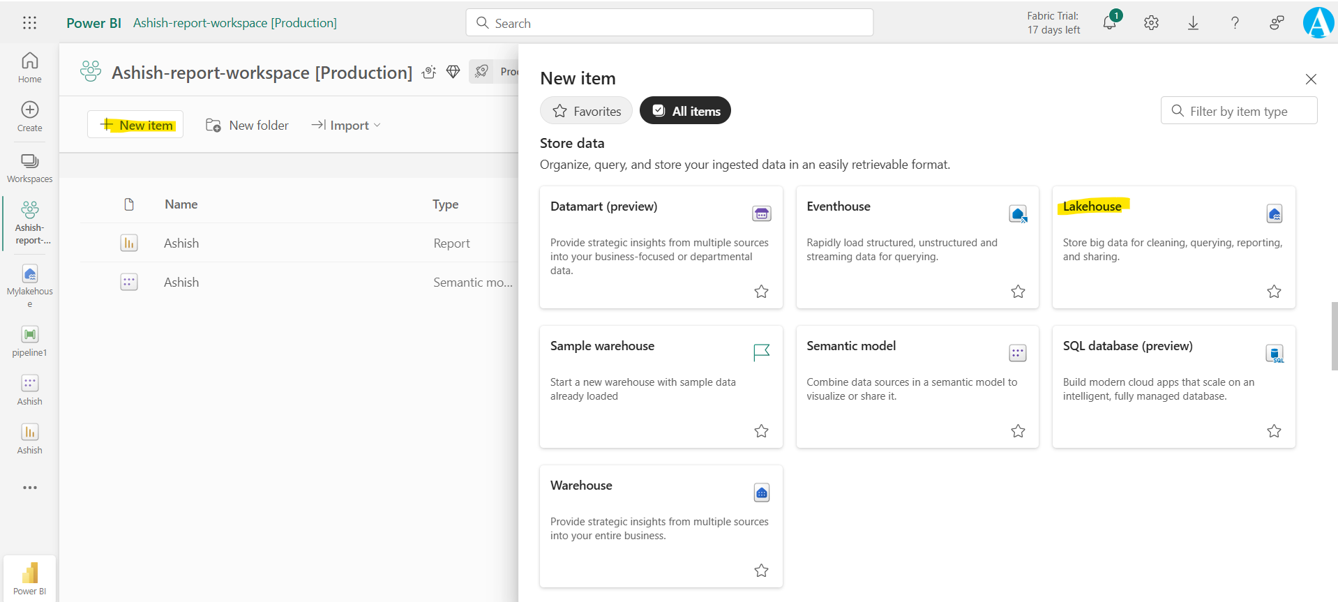 Lakehouse in Microsoft Fabric