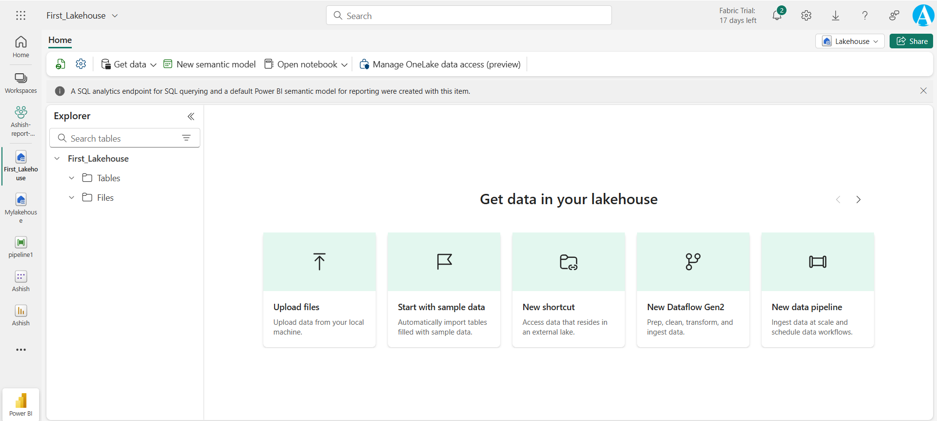 Lakehouse in Microsoft Fabric