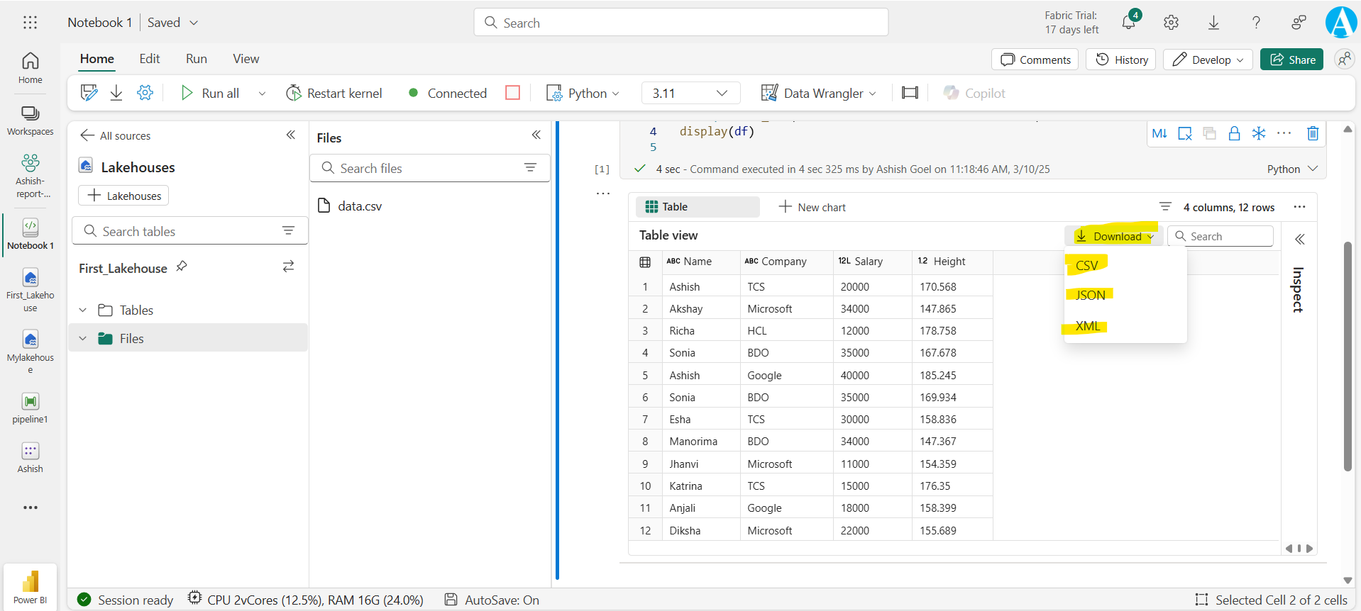 Lakehouse in Microsoft Fabric
