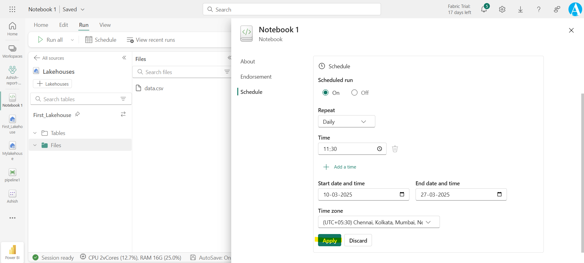 Lakehouse in Microsoft Fabric