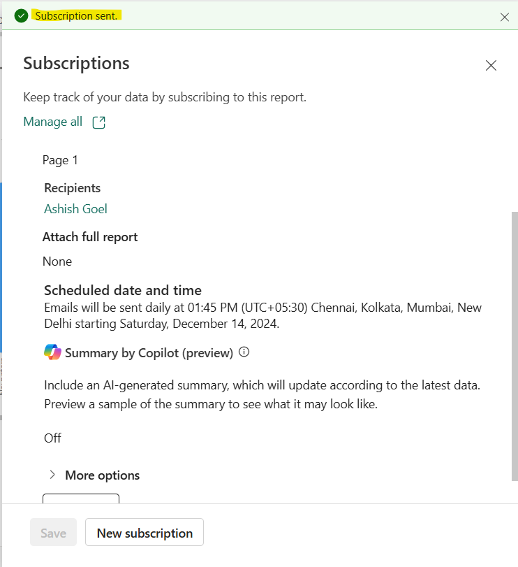 Email subscriptions for reports and dashboards in the Power BI service Email subscriptions for reports and dashboards in the Power BI service