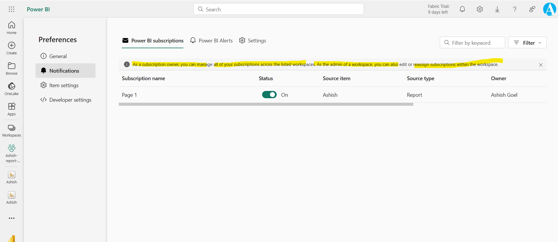 Email subscriptions for reports and dashboards in the Power BI service Email subscriptions for reports and dashboards in the Power BI service