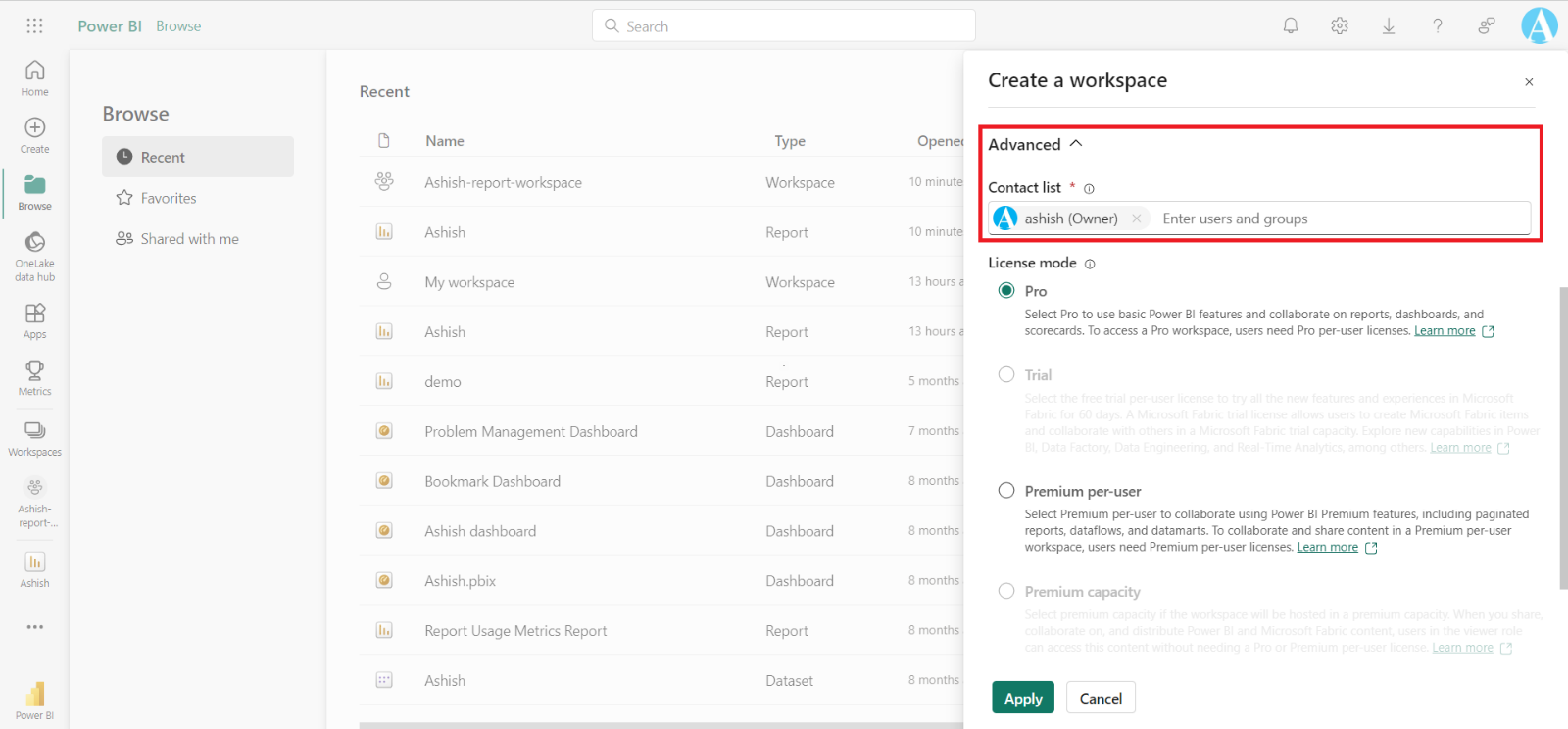 Workspace and its roles Workspace and its roles