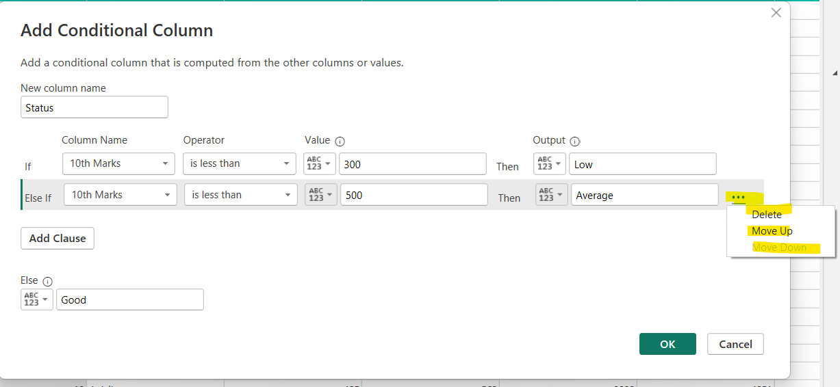 Conditional Column in Power Query Editor