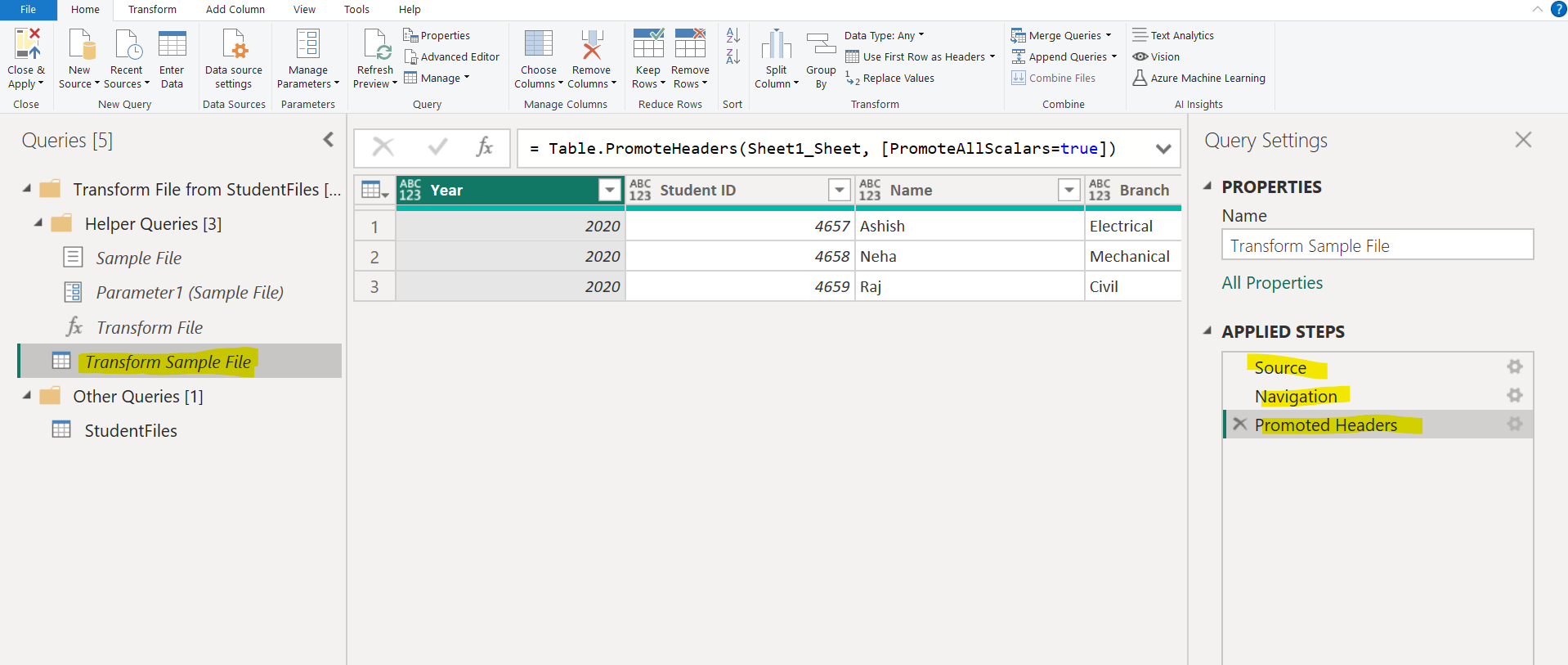 Folder connector in Power BI