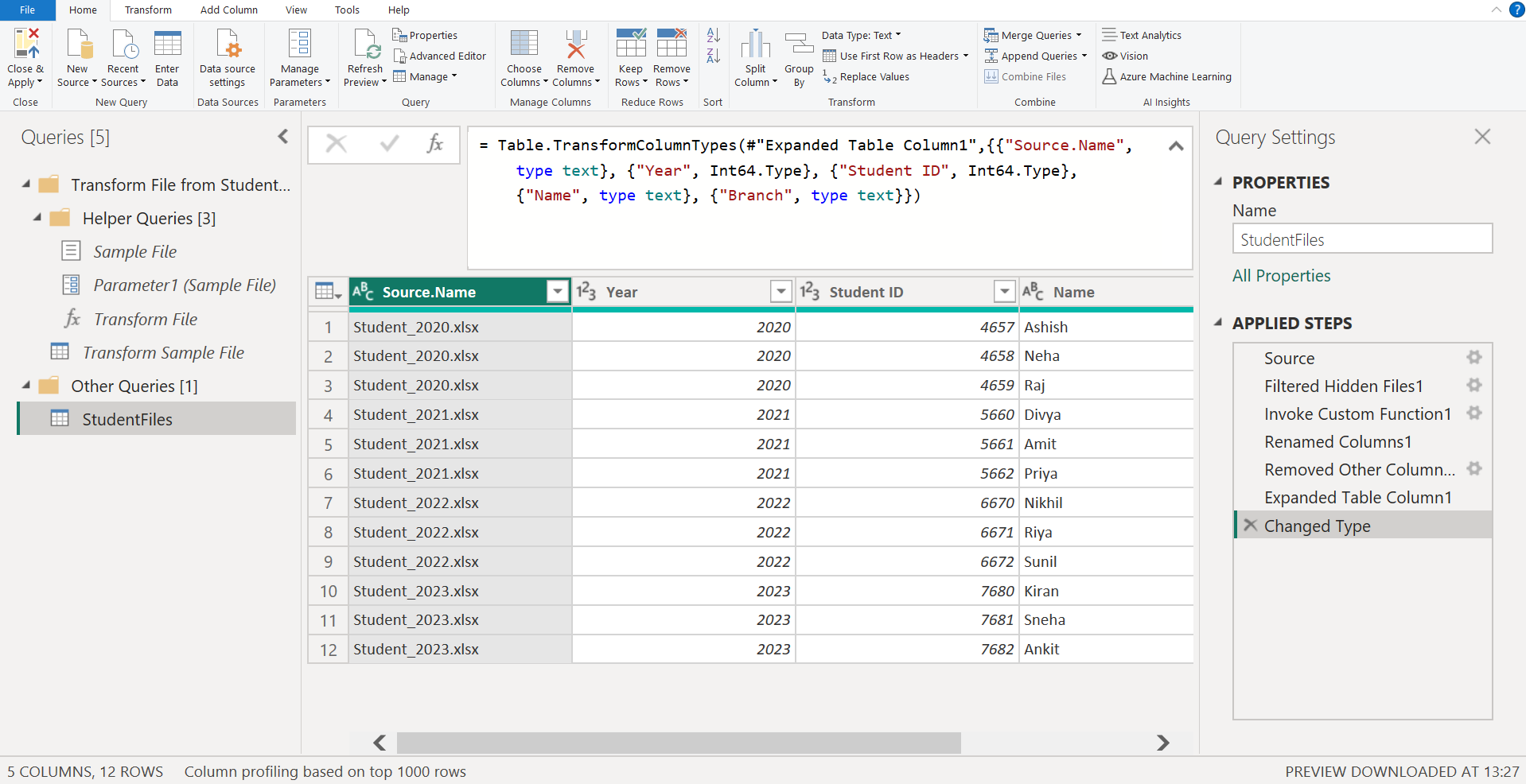 Folder connector in Power BI