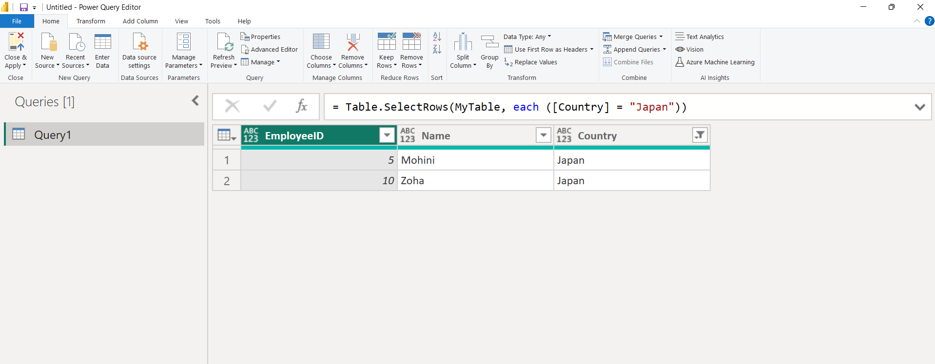 Creating and Managing Parameters in Power Query Editor