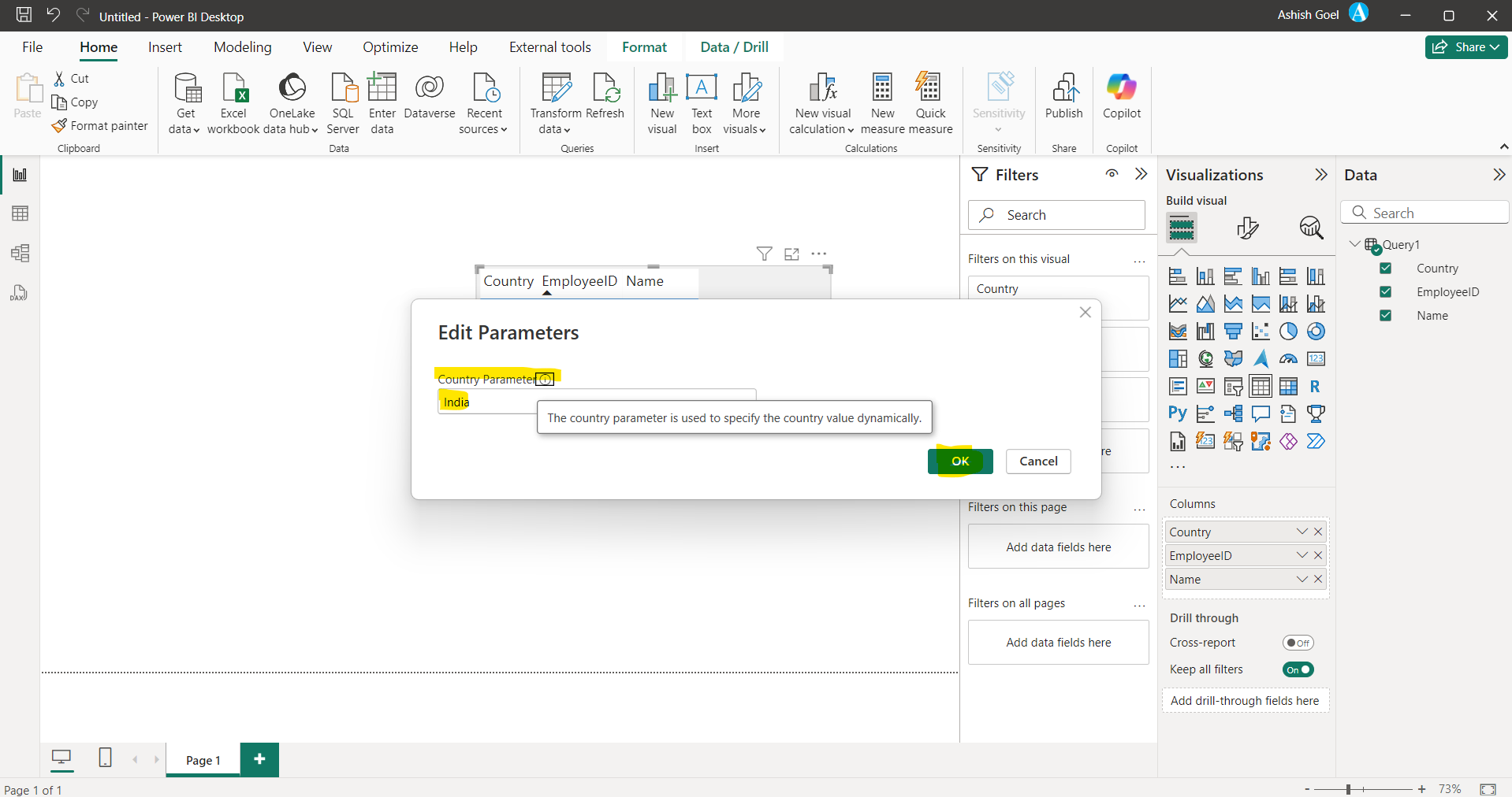 Creating and Managing Parameters in Power Query Editor