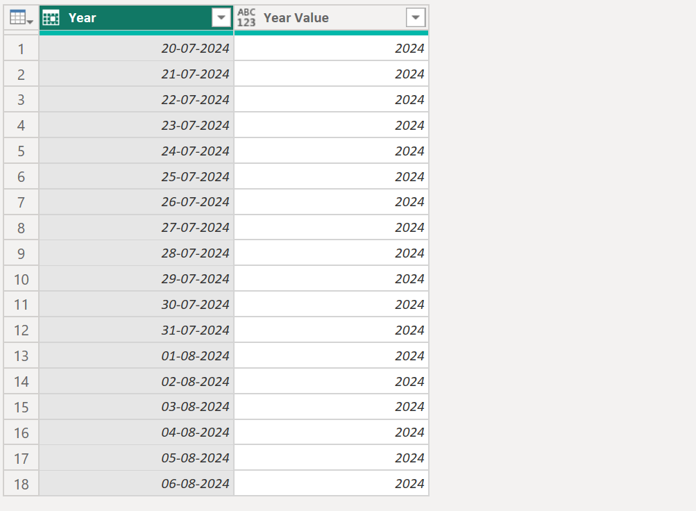 Date.Year function in Power Query Date.Year function in Power Query