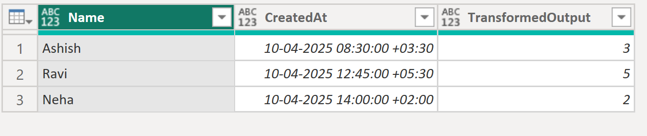 DateTimeZone.ZoneHours function in Power Query DateTimeZone.ZoneHours function in Power Query