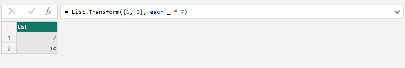 List.Transform function in Power Query List.Transform function in Power Query